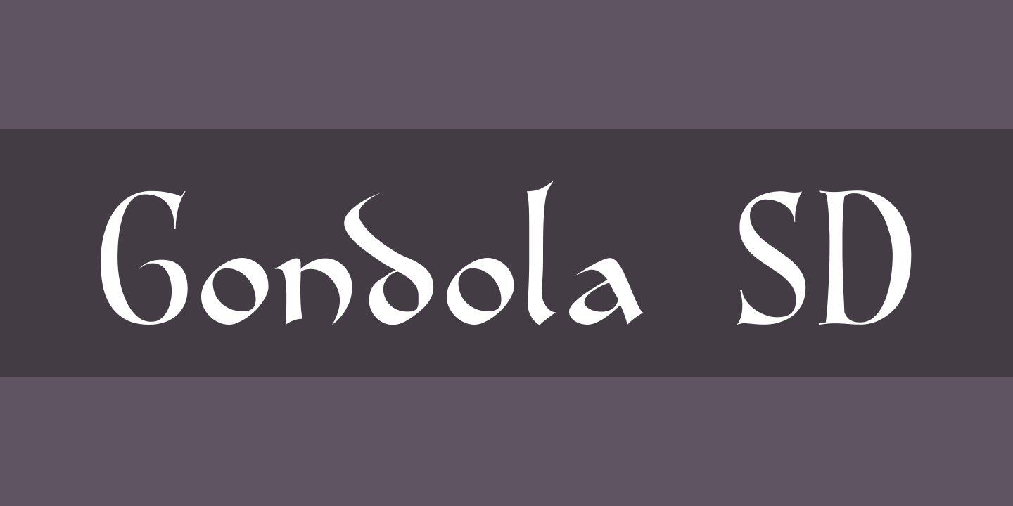 Example font Gondola SD #1